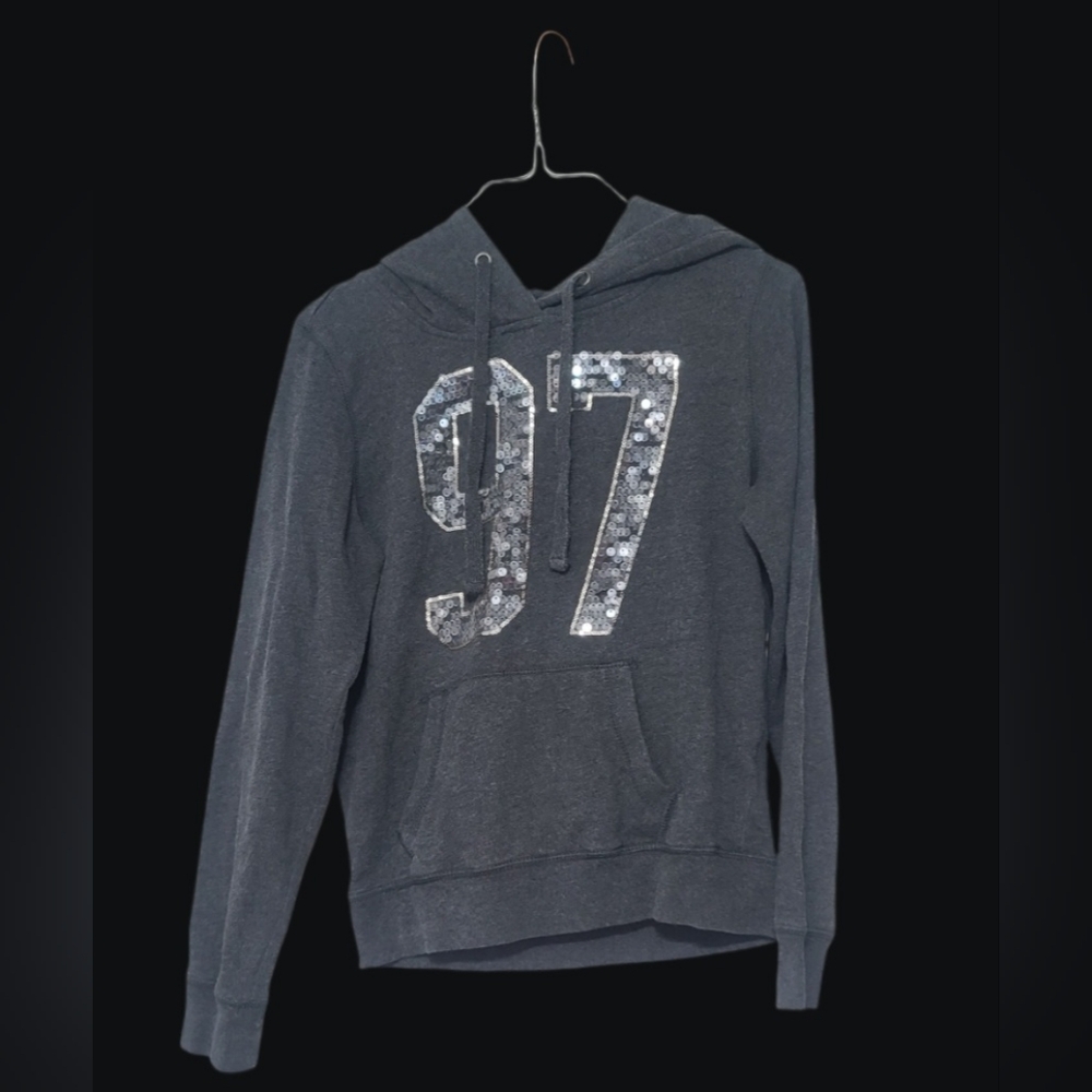 Womens Sequin Hoodie Sz s